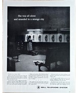 BELL TELEPHONE SYSTEM - Stranded in Strange City -1962 VTG Print Ad - $211.66 MXN