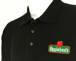 APPLEBEE&#39;S Bar &amp; Grill Vintage Employee Uniform Polo Shirt Black Size M ... - $30.89