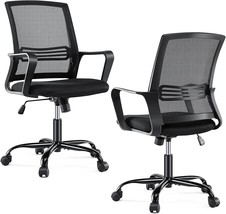 Desk Chair - Office Chair Computer Chair With Wheels Ergonomic Office, B... - £50.00 GBP