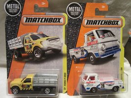 Matchbox MBX Construction &#39;66 Dodge A100 &amp; Ford F-350 Die Cast 1/64 Scale 2 Car  - £10.93 GBP