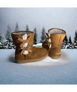 Kookaburra By Ugg Boots Brown Chestnut Youth Size 3 Classic Bow Accent S... - $534.05 MXN