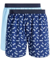 Club Room Men&#39;s 2-Pk. #1 Dad &amp; Solid Boxer Shorts in Blue-Size Large - £13.38 GBP