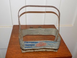 Vintage Drink Pepsi Cola One Dot Stripe metal bottle carrier - $54.45
