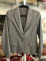 THEORY Gray Wool Blend Style#90171127 Blazer/Jacket Sz 10 - £143.66 GBP