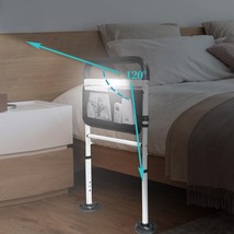 Bed Rails for Elderly Adults - with Motion Light &amp; Storage Pocket, Adjus... - £45.04 GBP