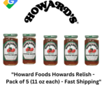 &quot;Howard&#39;s Sweet Pepper Relish - Pack of 5 (11 oz each) - Fast Shipping&quot; - $19.00