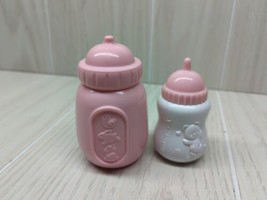 Fisher Price 1997 vintage pink baby doll bottle + white pink bear Bottle - £7.87 GBP