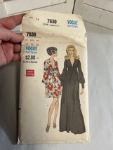 Vintage VOGUE sewing pattern 1960s 7630 Uncut Size 14 maxi dress cocktai... - £21.65 GBP