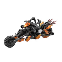 BuildMoc Iconic Motorcycle Model with Flames 111 Pieces from Movie Series - £8.96 GBP