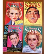 Vintage 1935 1937 Popular Songs Magazine Lot of 4 Rudy Vallee &amp; More *L2 - €18,64 EUR