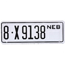  United States Nebraska Base Trailer License Plate 8-X9138 - £12.57 GBP