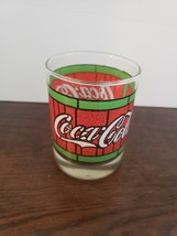 Vintage Coca Cola Glass Red Green Short coke - £11.20 GBP