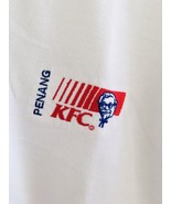 KFC Uniform Men’s Employee Penang Malaysia White Polo Size L Colonel San... - $28.45