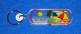 *Brand New* Radiant Key West Florida Beach Umbrella Palm Trees Keychain With Tag - £4.71 GBP