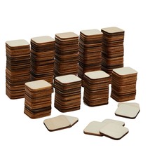200-Pack Unfinished Wood Square Tile Cutouts For Diy Crafts 1&quot; X 1&quot; - £15.72 GBP