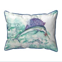 Betsy Drake Betsy&#39;s Sailfish Small Indoor Outdoor Pillow 11x14 - £39.56 GBP