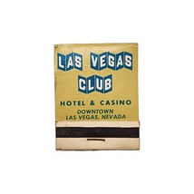 Las Vegas Club Matchbook NV Hotel Casino Vintage Matches Mid Century Uns... - $11.50