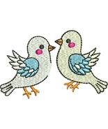 A couple of pigeons wedding Machine Embroidery Designs, instantly download - $3.50