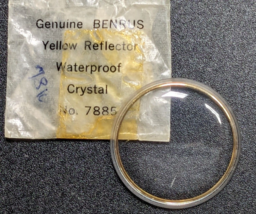 Vintage Benrus Wristwatch Crystal Waterproof Yellow Reflector  7885 7810... - $14.84