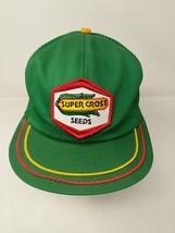 Snapback Super Crost Seeds Patch Hat K-Products Farmer Cap Made in USA Corn VTG - £23.35 GBP