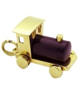 Rare Vintage 14K Gold 3D Movable Locomotive Train Charm with Black Onyx - £234.63 GBP