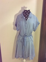 She + Sky  Chambray Shirt Blue Dress Denim Womens Size M - £14.13 GBP