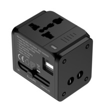 Universal World Plug Travel Adapter Converter With Dual Usb Charger Au/Us/Uk/Eu - £17.62 GBP