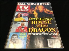 TV Guide Magazine Aug 15-28, 2022 House of the Dragon - $9.00