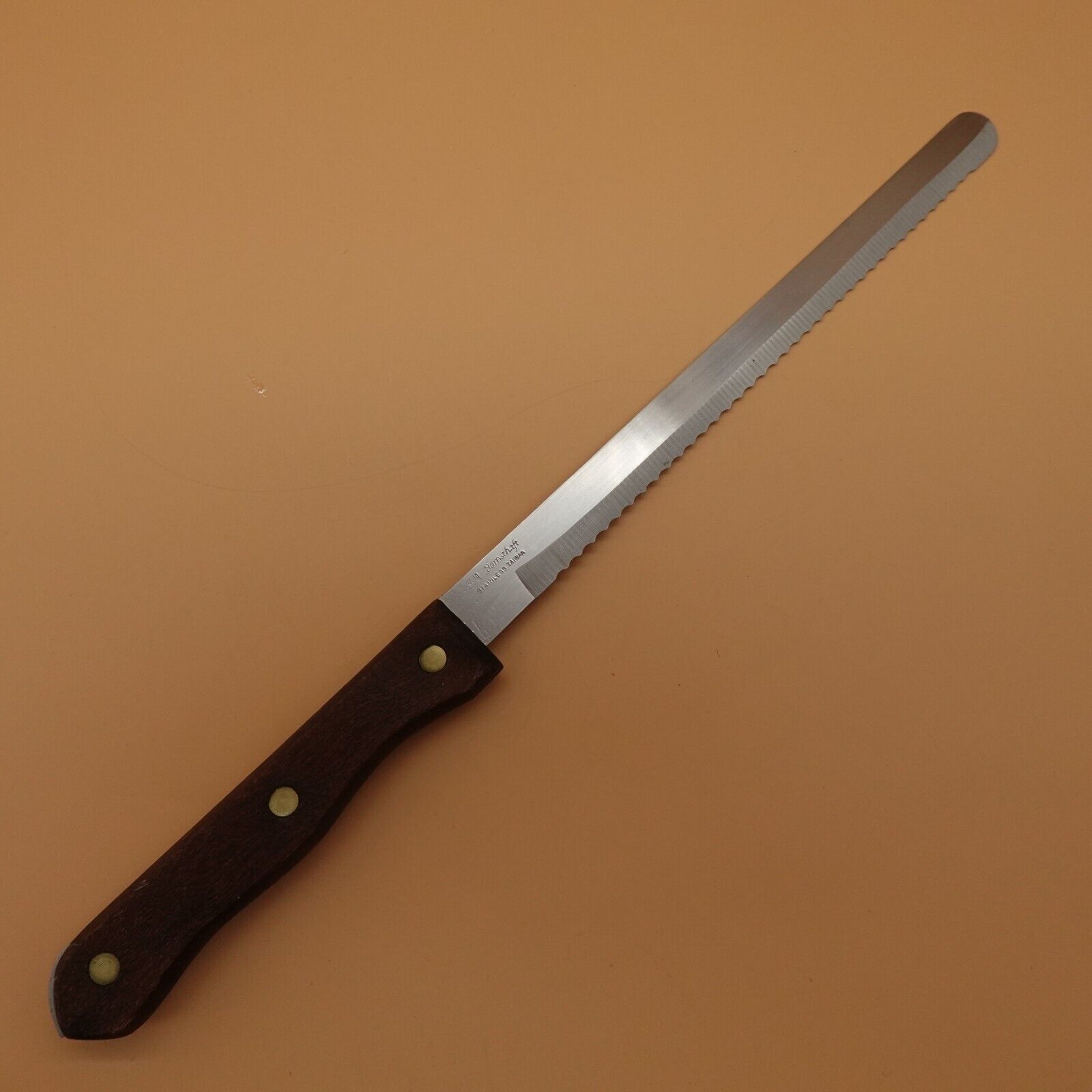 Primary image for J A Bomschaft Bread Knife Slicing 9 inch Serrated Blade Wood Handle Vintage