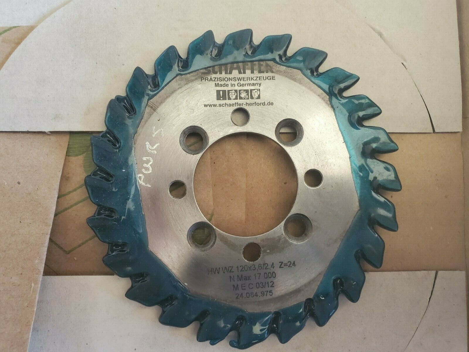 Primary image for Lot of 7 120mm x 40mm ID Saw Blade's Schaffer & Other Brands for Edge Bander