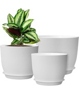 Wousiwer Plant Pots 10/9/8 Inch, Set Of 3 Contemporary Decorative Plasti... - €31,22 EUR