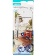 Margaritaville 8&quot; Indoor Outdoor See Thru Window Thermometer-Woody - £7.81 GBP