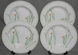 Set (4) Mikasa Metro SKETCH BOOK PATTERN Rimmed Soup Bowls BOB VAN ALLEN - £20.55 GBP