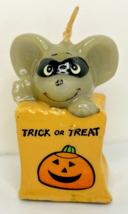 Vintage Halloween Trick or Treat Mouse Candle 2&quot; SKU H474 - £12.05 GBP