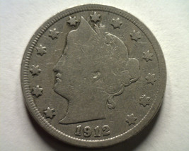 1912 Liberty Nickel Very Good+ Vg+ Nice Original Coin Bobs Coins Fast 99c Ship - £2.16 GBP