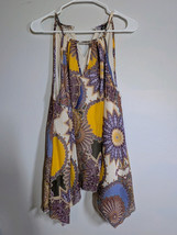 UNIQUE SPECTRUM Size L Womens Multicolor Paisley Asymmetric Camisole Top - $16.34