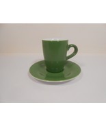 Porcelain Kahla Germany Demitasse Espresso Cup and  Saucer Green - $11.30