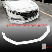 Brand New 3PCS 2018-2021 Honda Accord 4DR Painted White Front Body Bumper LIP Ki - $75.00