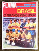 Pele Brazil Winner 1970 ✱ Ix Fifa World Cup Mexico Vtg Magazine Portugal ~ Rare - £109.01 GBP