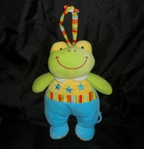 12&quot; Linzy Cutie Buddies Baby Green Musical Frog Pull Stuffed Animal Plush Toy - £20.79 GBP
