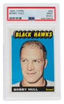 Bobby Hull 1965 Topps #59 Chicago Black Hawks Hockey Card PSA/DNA Mint 9 OC - £227.84 GBP