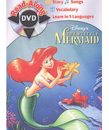 Disney The Little Mermaid Read Along Ariel DVD Story Songs Vocabulary La... - $9.50