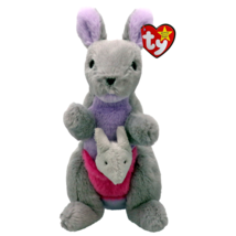 Kayla - GREY Kangaroo Beanie Baby Plush by TY - $8.86
