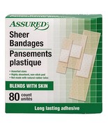 Assured Assorted Sheer Bandages, 80-ct. Boxes - Assorted Sizes - Blends ... - £5.42 GBP