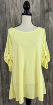Calvin Klein Performance Shirt XL ~Yellow, Swing Bottom, Roll-Tab Sleeve - £9.54 GBP