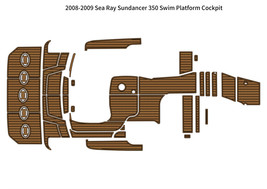 2008-2009 Sea Ray Sundancer 350 Swim Platform Cockpit Pad Boat EVA Teak Floor - £1,198.55 GBP