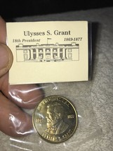Ulysses S. Grant 18 th president 1869-1877 coin ,token ,collection Gold 28mm A2 - £3.12 GBP
