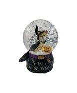 Martha Stewart Trick or Treat Witch Dog w Jack-O-Lanter Musical Snow Wat... - $49.49