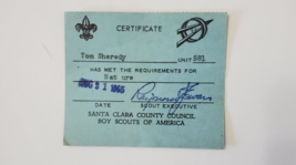 BSA Boy Scouts America Santa Clara County Council 1965 Nature Merit Badge Card - £7.92 GBP