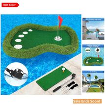 Floating Golf Green for Pool and Lake Practice Green with Ball Retriever... - $138.55